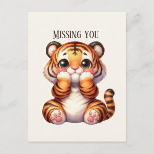 Niedlicher Vermisster Tiger Postkarte
