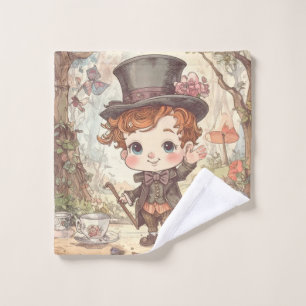 Niedlicher Verrückter Hatter Whimsical Wunderland  Badhandtuch Set
