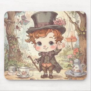 Niedlicher Verrückter Hatter Whimsical Wunderland  Mousepad