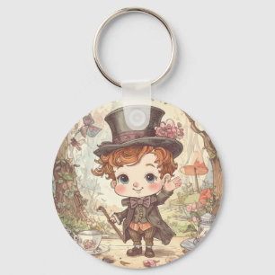 Niedlicher Verrückter Hatter Whimsical Wunderland  Schlüsselanhänger