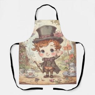 Niedlicher Verrückter Hatter Whimsical Wunderland  Schürze