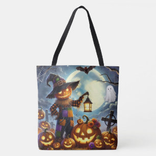 Niedlicher, verspielter Halloween-Vogelscheuche & Tasche
