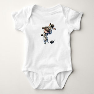 Niedlicher versteckter Zebra Baby Strampler