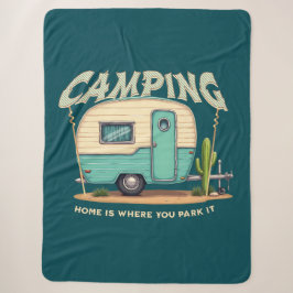 Niedlicher Vintager Campingplatz und Camping-Zitat Sherpadecke