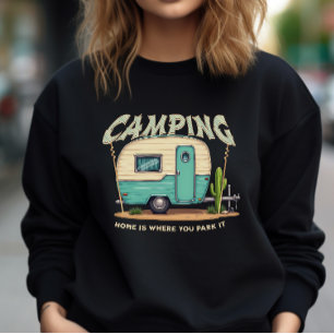 Niedlicher Vintager Campingplatz und Camping-Zitat Sweatshirt