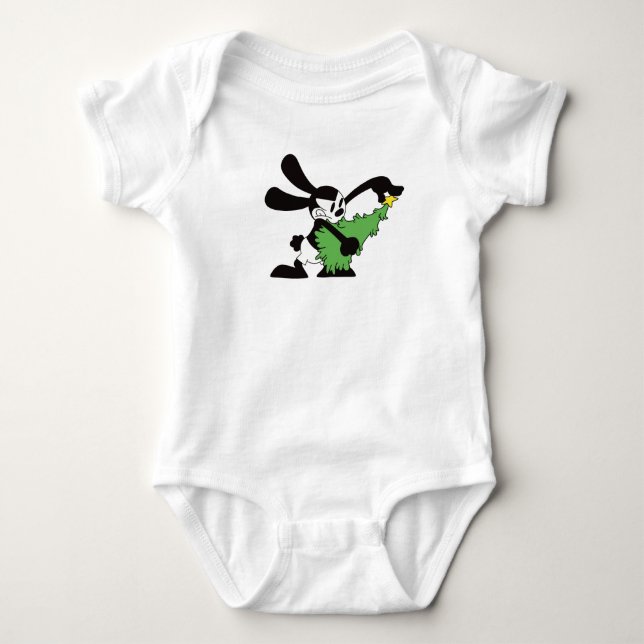 Niedlicher Vintager Cartoon Weihnachten Baby Strampler (Vorderseite)