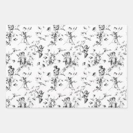 Niedlicher Vintager Cherub Cupid Angeln Geschenkpapier Set