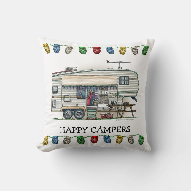 Niedlicher Vintager fünftes Kissen (Vorderseite)