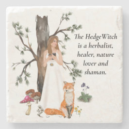 Niedlicher Vintager Hedge Hexenkurz Steinuntersetzer