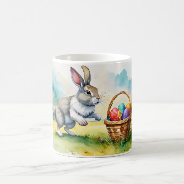 Niedlicher Vintager Osterhase Kaffeetasse (Mittel)