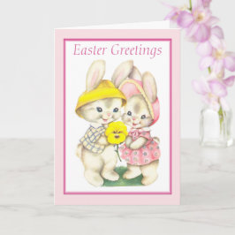 Niedlicher Vintager Osterhase Karte