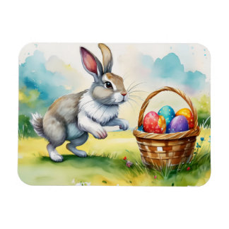 Niedlicher Vintager Osterhase Magnet