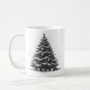 Niedlicher Vintager Pinienbaum Kaffeetasse