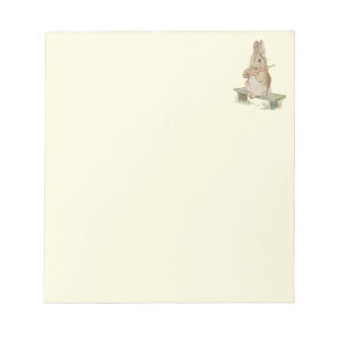 NIEDLICHER VINTAGER RABBIT, BUNNY VANILLA NOTEPAD NOTIZBLOCK