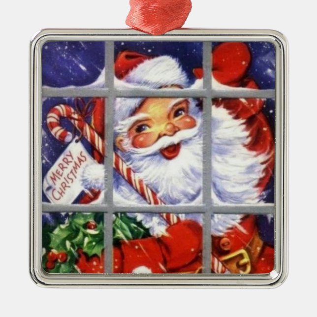 Niedlicher Vintager Santa Ornament (Vorne)