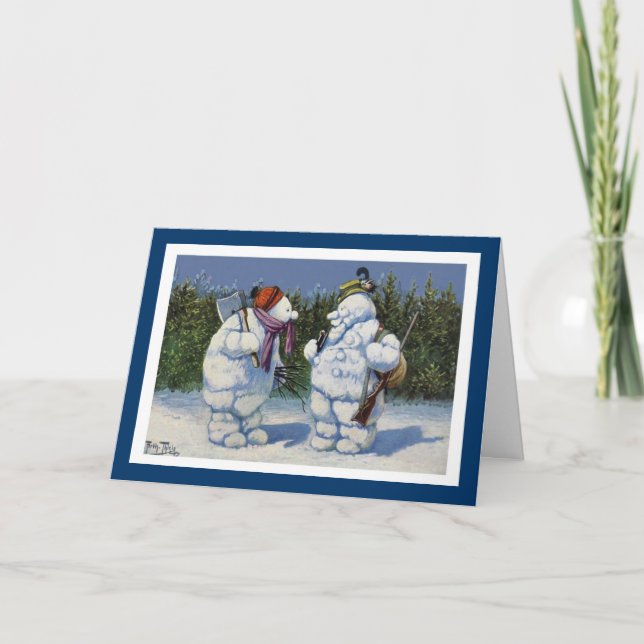 Niedlicher Vintager Schneeurlaub Weihnachten (Vorderseite)