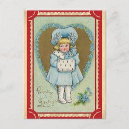 Niedlicher Vintager Valentinstag Postkarte