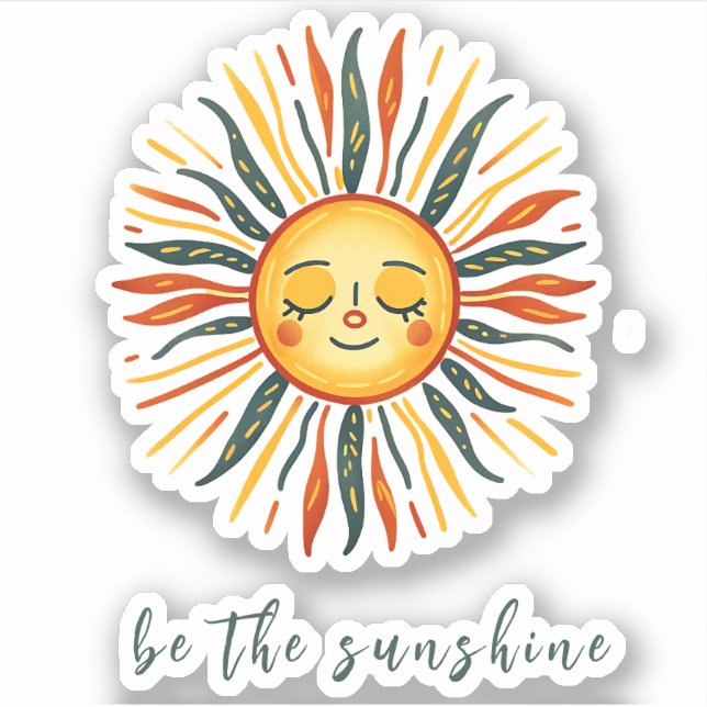 Niedlicher Vinyl "Be the Sunshine" Aufkleber (Vorderseite)