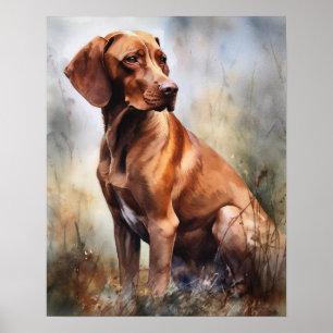 Niedlicher Vizsla Hund Art Print Poster
