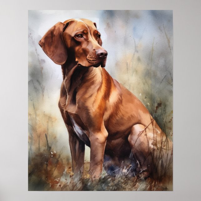 Niedlicher Vizsla Hund Art Print Poster (Vorne)