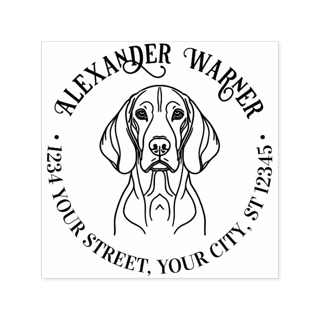 Niedlicher Vizsla Hund Rücksendeadresse Permastempel (Design)