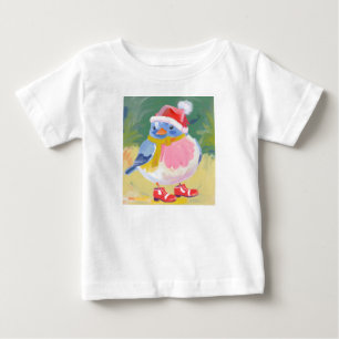 Niedlicher Vogel mit roten Stiefeln und einem Weih Baby T-shirt