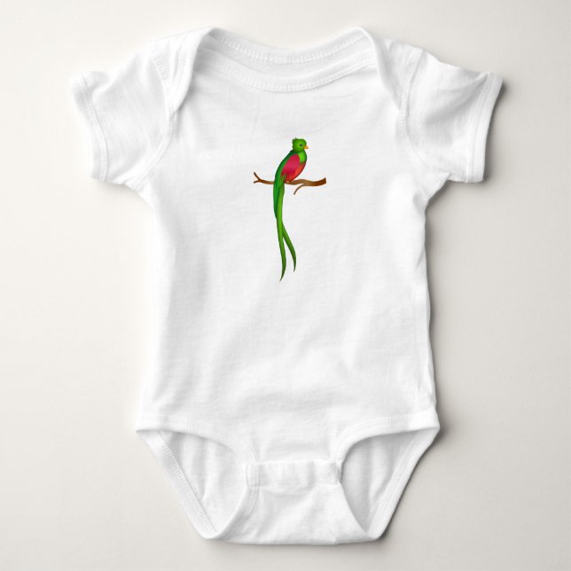 Niedlicher Vogel Quetzal Baby Strampler (Vorderseite)