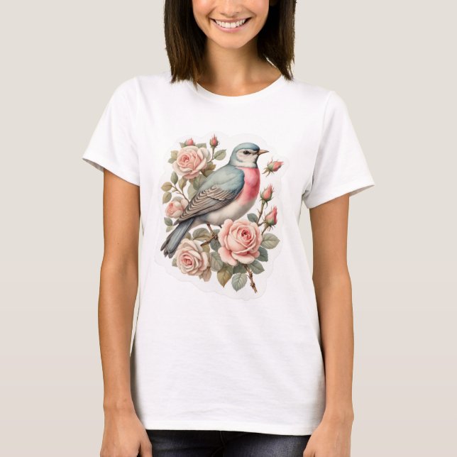niedlicher Vogel T-Shirt (Vorderseite)