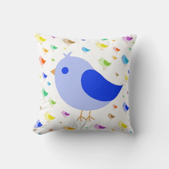 Niedlicher Vogelkissen Kissen (Vorderseite)