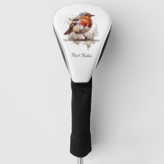 Niedlicher Vogelrobin in Aquarellfarben Golf Headcover