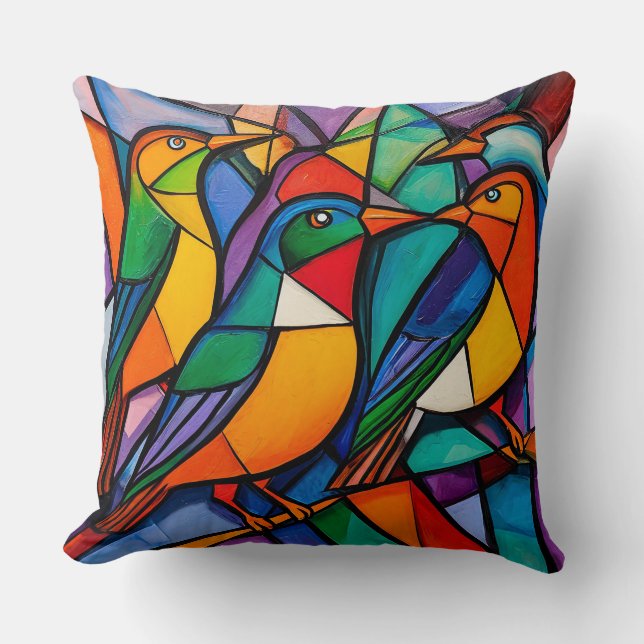 Niedlicher Vogelschmuck Kissen (Vorderseite)
