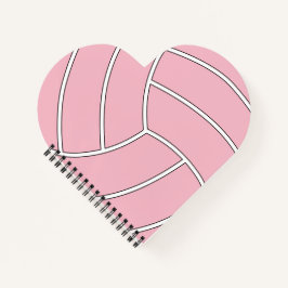 Niedlicher Volleyball-Spieler oder Trainer - Farbh Notizbuch