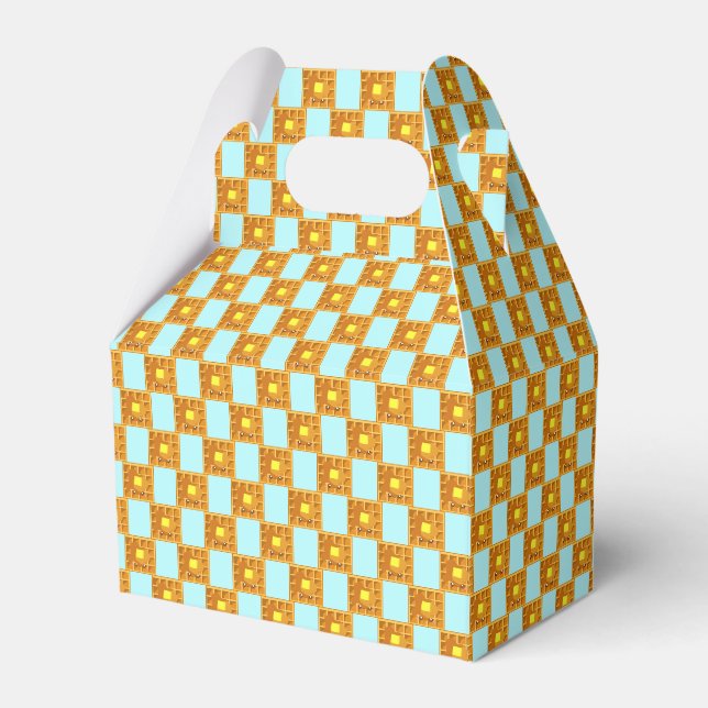 Niedlicher Waffel mit Butter und Sirup Geschenkschachtel (Vorderseite)