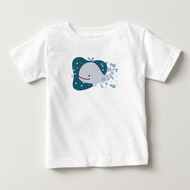 Niedlicher Wal Baby T-shirt (Vorderseite)
