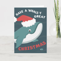 Niedlicher Wal in der Weihnachtsmannmütze