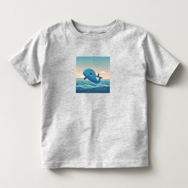 Niedlicher Wal Kleinkind T-shirt (Vorderseite)