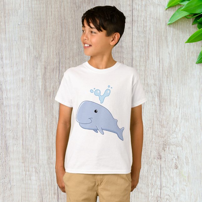 Niedlicher Wal mit Wasserabfall Adorable Animal T-Shirt (Von Creator hochgeladen)