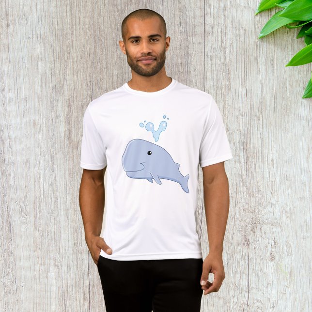 Niedlicher Wal mit Wasserabfall Adorable Animal T-Shirt (Von Creator hochgeladen)