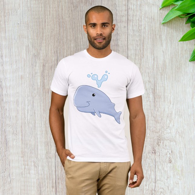 Niedlicher Wal mit Wasserabfall Adorable Animal T-Shirt (Von Creator hochgeladen)