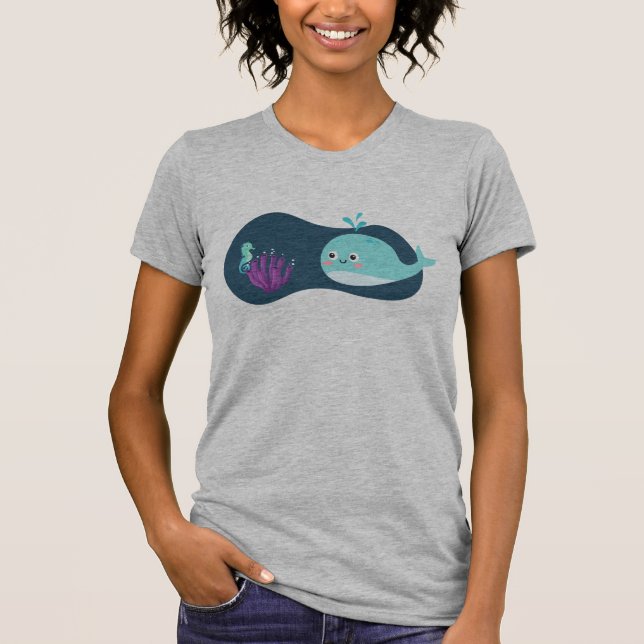 Niedlicher Wal T-Shirt (Vorderseite)