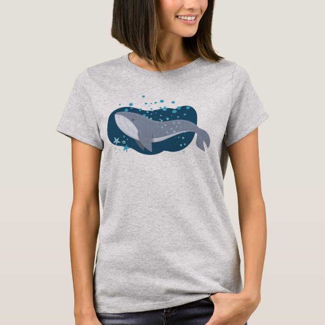 Niedlicher Wal T-Shirt (Vorderseite)