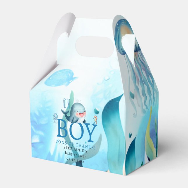 Niedlicher Wal unter Wasser Kinderdusche Geschenkschachtel (Vorderseite)
