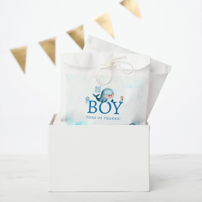 Niedlicher Wal unter Wasser Kinderdusche Geschenktütchen (Party)
