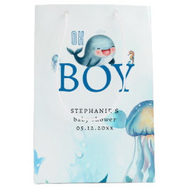 Niedlicher Wal unter Wasser Kinderdusche Mittlere Geschenktüte