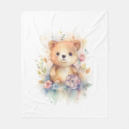 Niedlicher Waldbaby Bär Pints Kinderzimmer Art Fleecedecke