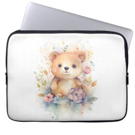 Niedlicher Waldbaby Bär Pints Kinderzimmer Art Laptopschutzhülle