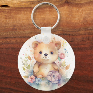 Niedlicher Waldbaby Bär Pints Kinderzimmer Art Schlüsselanhänger