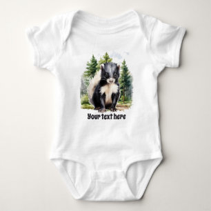 niedlicher Waldlandsklotz hinzufügen Baby Strampler