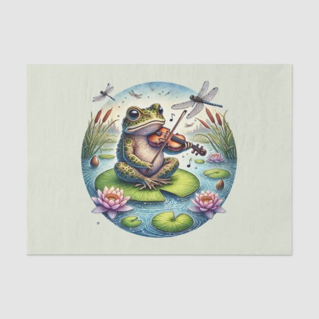 Niedlicher Waldtierfrosch Seidenpapier (Vorderseite)