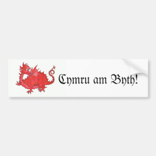 Niedlicher walisischer Red Dragon-Autoaufkleber Autoaufkleber